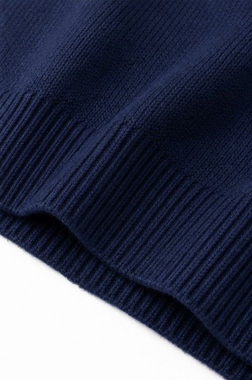 Oversized Damen Rippstrick-Wollpullover mit Wasserfallausschnitt und lässigem Schulterfall