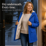 Wasserdichte Kapuzenjacke mit Plüschfutter für Damen