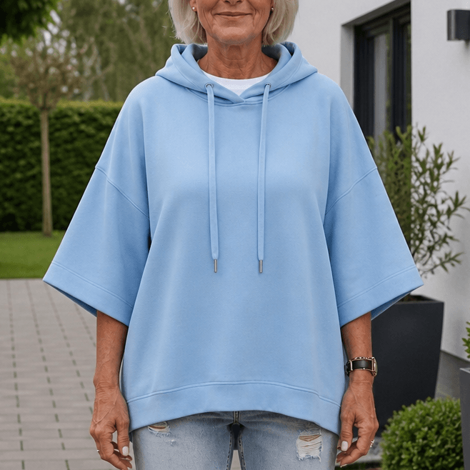 Oversized Kapuzensweatshirt mit weiten Ärmeln für Damen