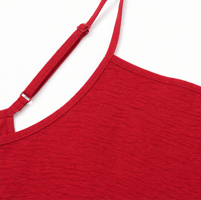 Ärmelloses Leinen-Optik Maxikleid mit Trägern für Damen