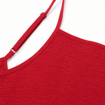 Ärmelloses Leinen-Optik Maxikleid mit Trägern für Damen