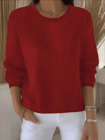 Lorie Oversized Wollpullover mit Rundhalsausschnitt für Damen