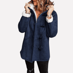 Kapuzenjacke mit Toggle-Verschluss und Kunstfell-Mix aus Fleece