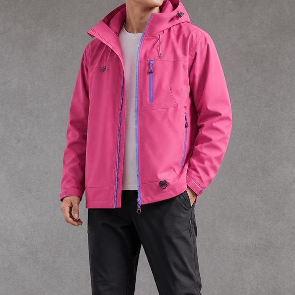 Wasserdichte Damen Regenjacke mit Kapuze und Lotuseffekt