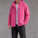 Wasserdichte Damen Regenjacke mit Kapuze und Lotuseffekt