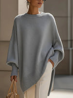 Samantha Oversized Strickpullover Damen mit Fledermausärmeln Lang
