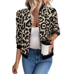 Nessa Metallic Cropped Damen Bomberjacke mit Stehkragen