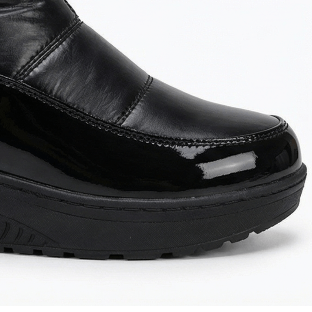 Fellgefütterte Kniehohe Overknee-Stiefel für Damen mit Steppdesign