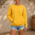 Oversize Sweatshirt mit Kängurutasche und Rundhalsausschnitt