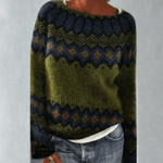 Mysa Fair-Isle-Wollpullover mit Rundhalsausschnitt für Damen