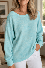 Oversized Strickpullover mit Waffelmuster und lockerer Passform