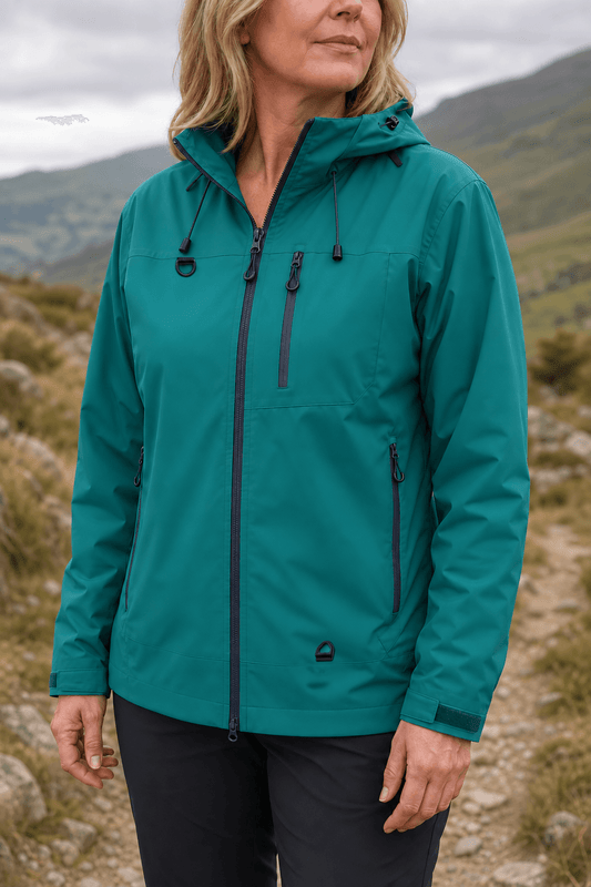 Wasserdichte Damen Regenjacke mit Kapuze Winddicht