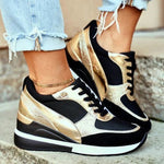 Bequeme Damen Sneakers mit Keilabsatz und Memory-Schaum-Sohle