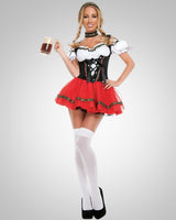 Dirndl Kostüm mit Schürze für Oktoberfest und Trachten Mode Damen
