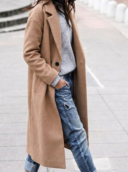 Angelika Oversized Wollmantel mit Reverskragen für Damen