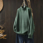 Filipa Damen Wollpullover mit Stehkragen und Rippstrick