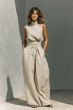 Elegantes Damen Zweiteiler-Set mit Stoffhose und ärmellosem Top