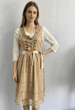 Mirjam Damen Dirndl mit Spitzenschürze und Blumenmuster für Trachtenmode