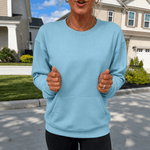 Oversize Sweatshirt mit Kängurutasche und Rundhalsausschnitt