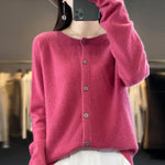 Strickjacke mit Knopfleiste und Rollkragen-Optik für Damen