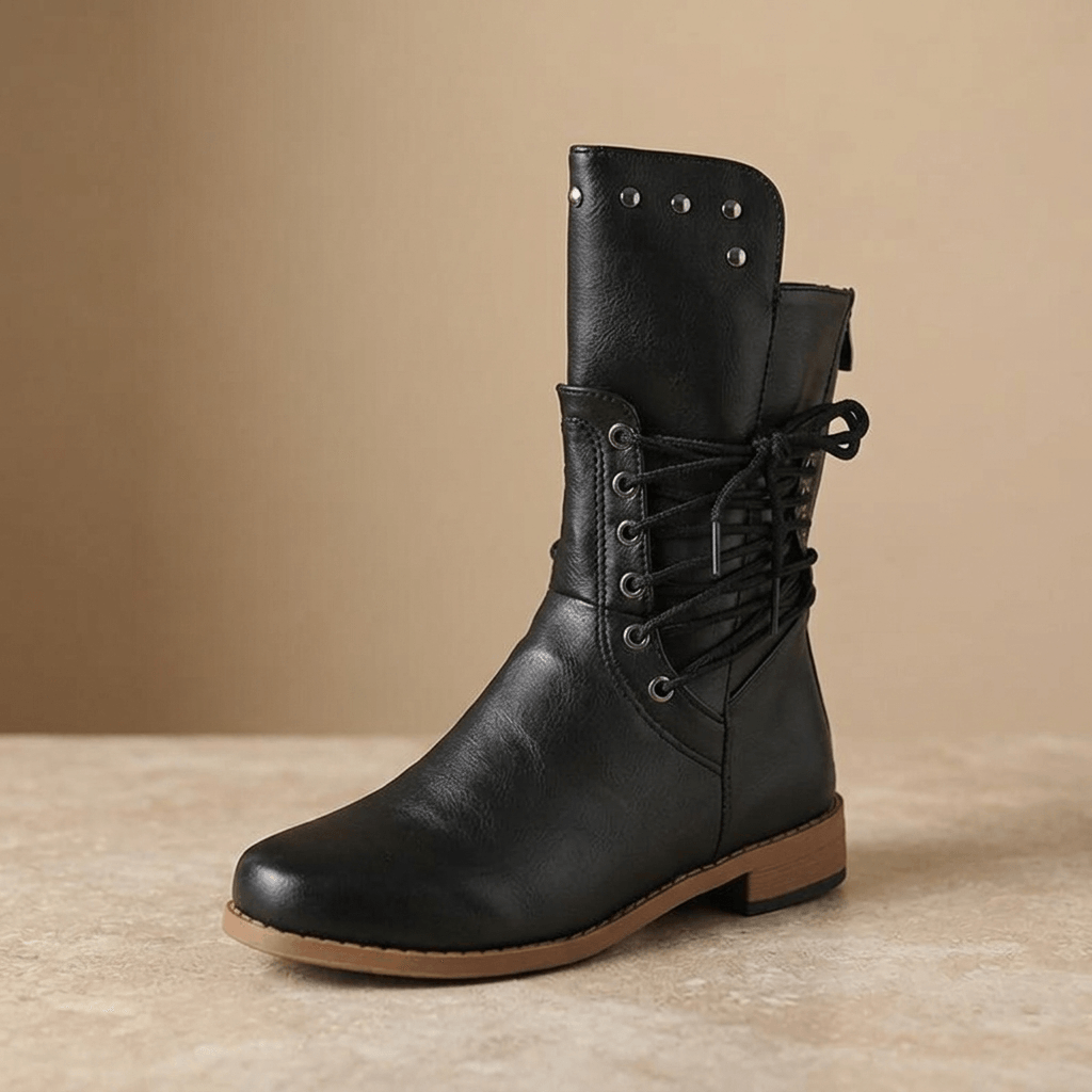 Westlyn Schnür-Stiefeletten mit Nietendetail und Warmfutter