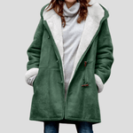 Kapuzenjacke Damen mit Kunstfellbesatz und Dufflecoat-Verschluss