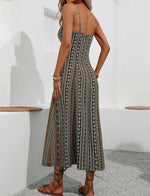 Soraya Bohemian Maxikleid mit Beinschlitz für Sommer und Herbst