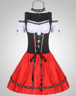 Dirndl Kostüm mit Schürze für Oktoberfest und Trachten Mode Damen