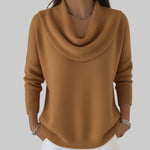 Carlotta Damen Pullover mit Wasserfallausschnitt und Rippbündchen