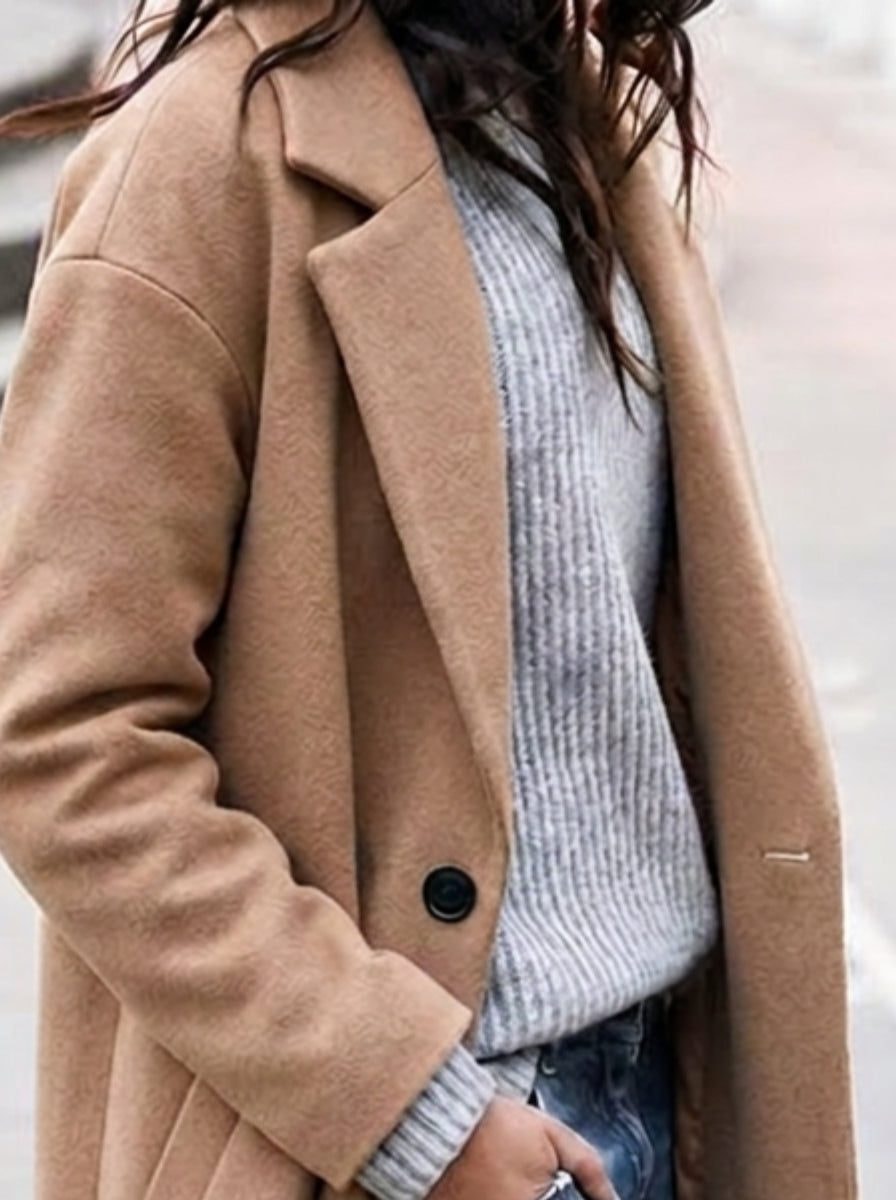 Angelika Oversized Wollmantel mit Reverskragen für Damen