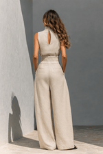 Elegantes Damen Zweiteiler-Set mit Stoffhose und ärmellosem Top