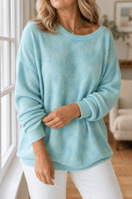Oversized Strickpullover mit Waffelmuster und lockerer Passform