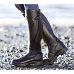 Cataleya Damen Kniehohe Lederstiefel mit Schnallenriemen