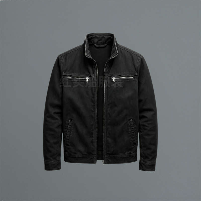 Herren Baumwolljacke mit Stehkragen und Reissverschluss