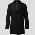 Eleganter Herren Mantel mit Reverskragen und Knopfleiste