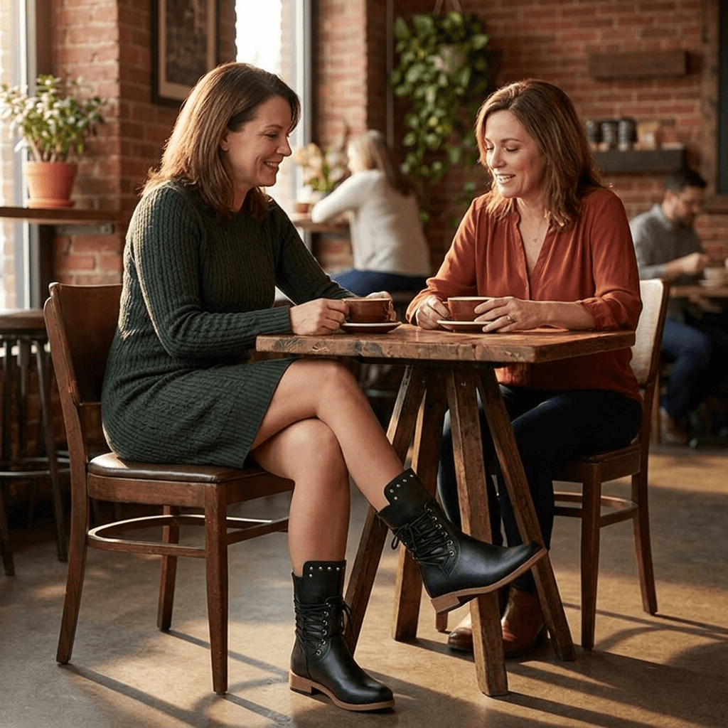 Westlyn Schnür-Stiefeletten mit Nietendetail und Warmfutter