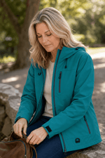 Wasserdichte Damen Regenjacke mit Kapuze Winddicht