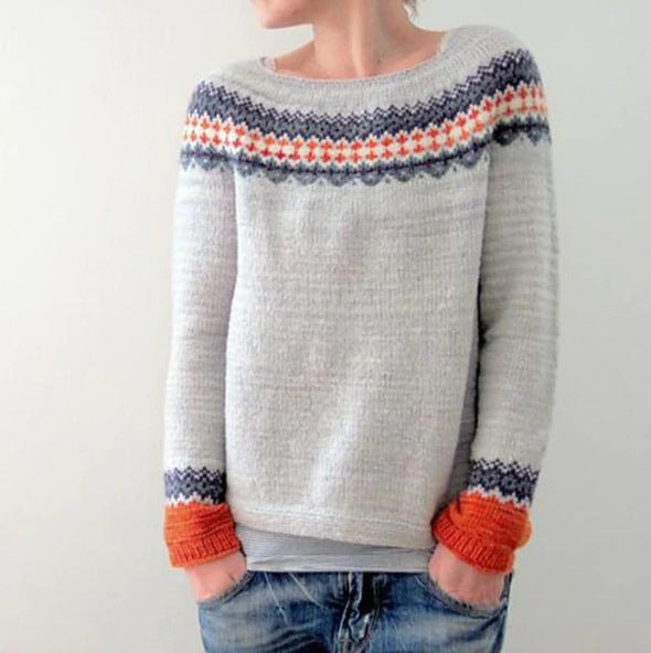 Maude Baumprint Wollpullover mit Rundhalsausschnitt für Damen