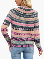 Norweger Strickpullover Damen mit Fair-Isle-Muster