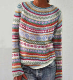 Betty Gemusterter Wollpullover im Fair-Isle-Stil für Damen