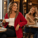 Wendbare Kapuzenjacke mit Leoparden-Print für Damen