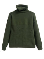 Oversize Strick-Kapuzenpullover Damen mit Kordelzug und Rippbündchen