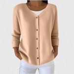 Wena V-Ausschnitt Strickjacke mit Knopfleiste für Damen