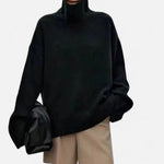 Damen Wollpullover mit Rollkragen und Raglanärmeln