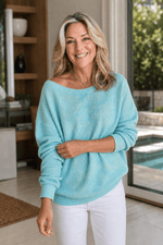 Oversized Strickpullover mit Waffelmuster und lockerer Passform