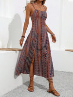 Soraya Bohemian Maxikleid mit Beinschlitz für Sommer und Herbst