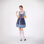Modisches Dirndlkleid für Damen mit Karierter Schürze und Bluse