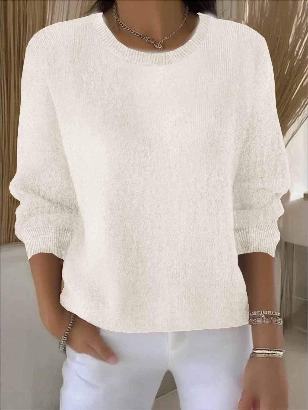 Lorie Oversized Wollpullover mit Rundhalsausschnitt für Damen