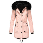 Gefütterter Parka mit Fellkapuze als warme Winterjacke für Damen