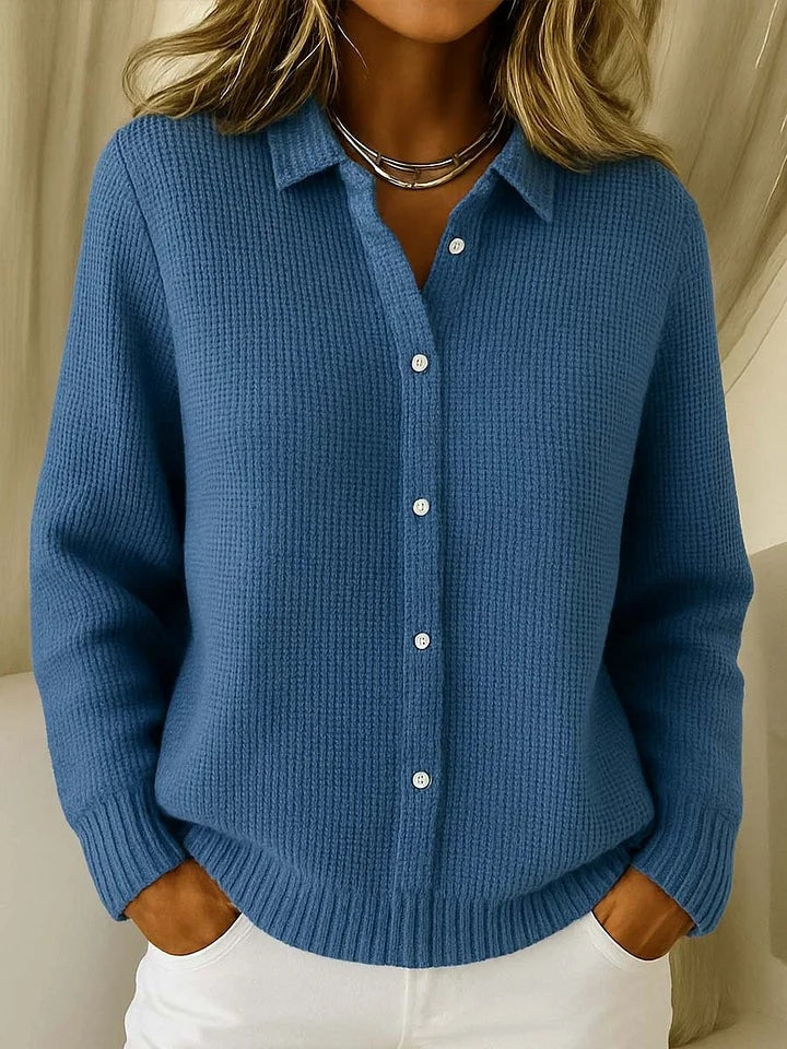 Susan Strickjacke mit Knopfleiste und Kragen für Damen